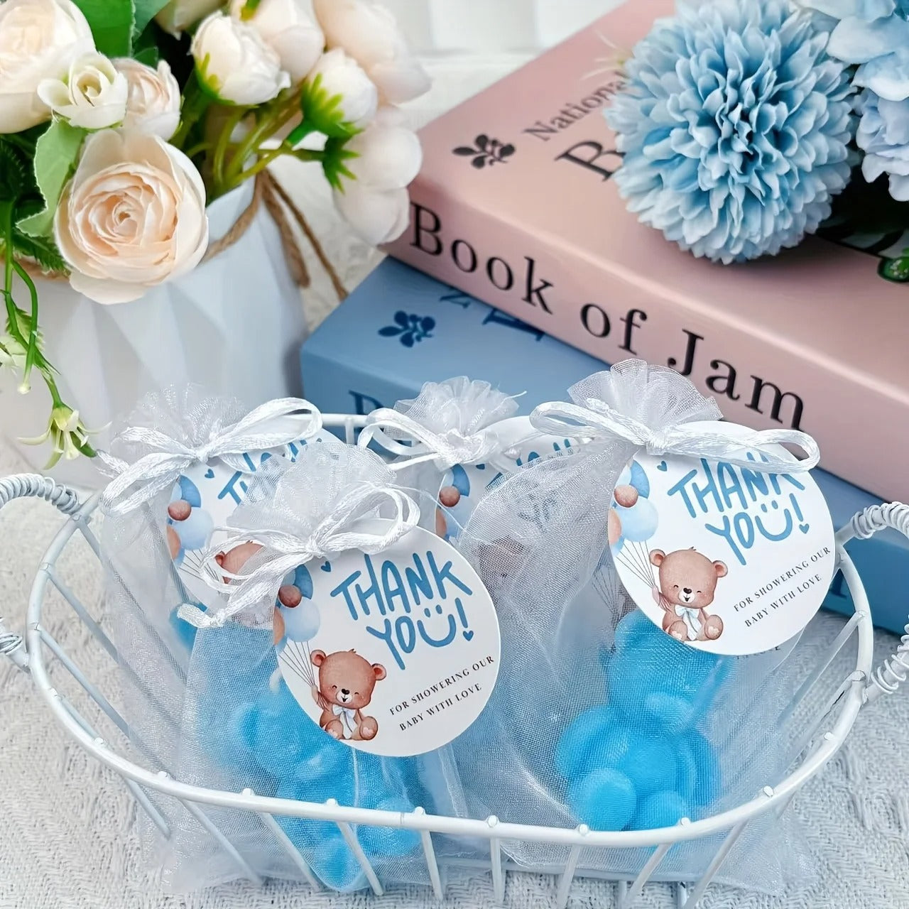 bougies Ours dragee bleu