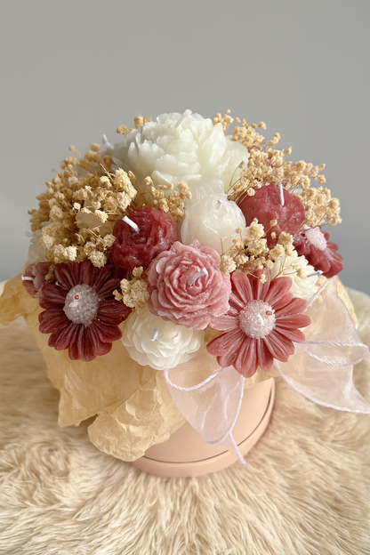 Box Fleurs en Cire Parfumée – Grand Format Personnalisée