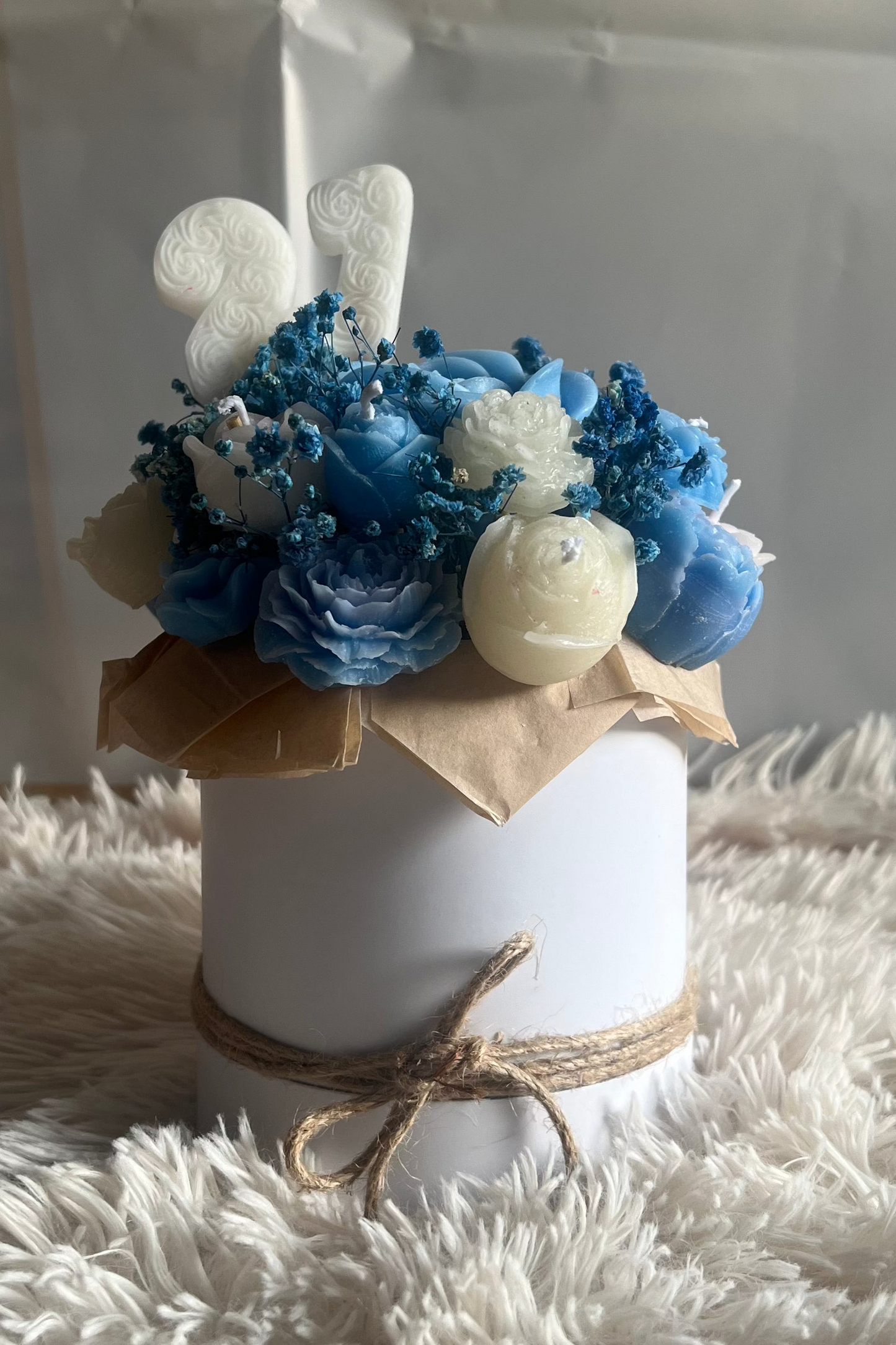 Box Fleurs en Cire Parfumée – Format Moyen