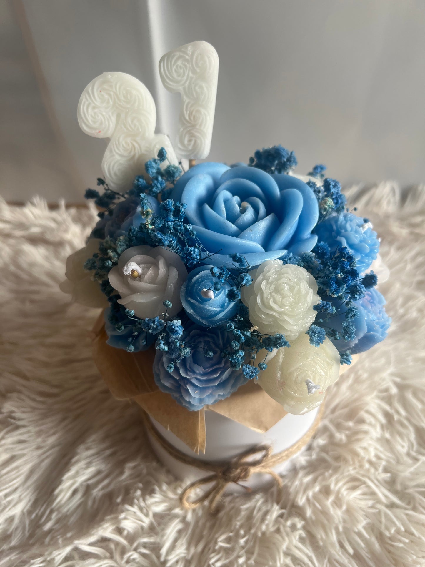 Box Fleurs en Cire Parfumée – Format Moyen