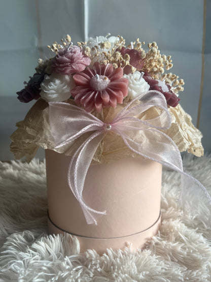 Box Fleurs en Cire Parfumée – Grand Format Personnalisée