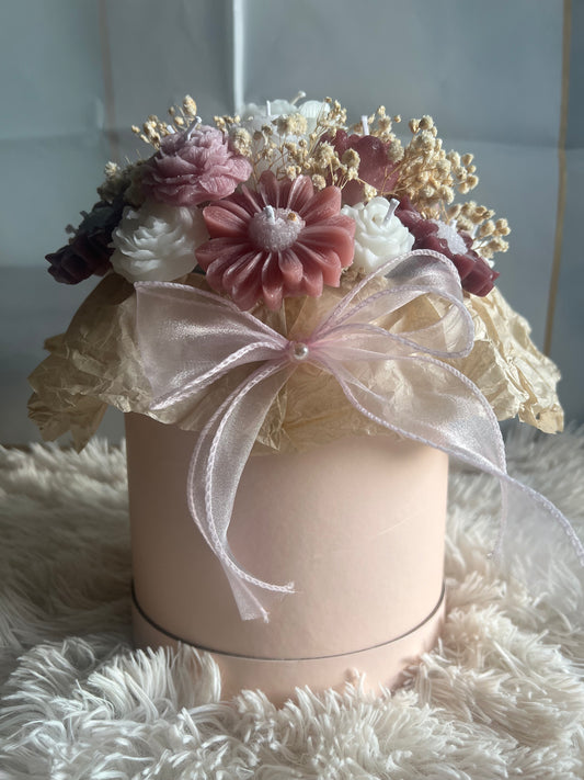 Box Fleurs en Cire Parfumée – Grand Format Personnalisée