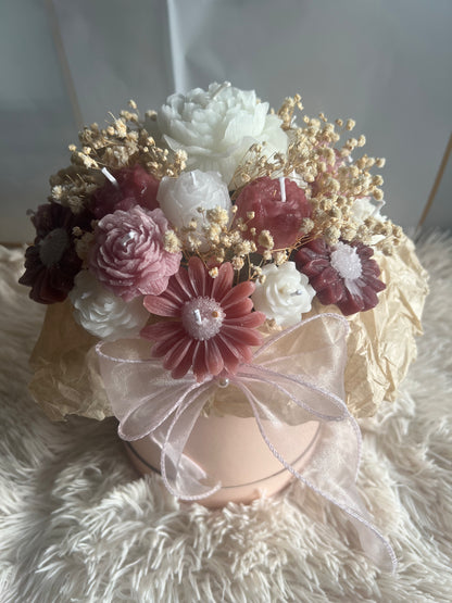 Box Fleurs en Cire Parfumée – Grand Format Personnalisée