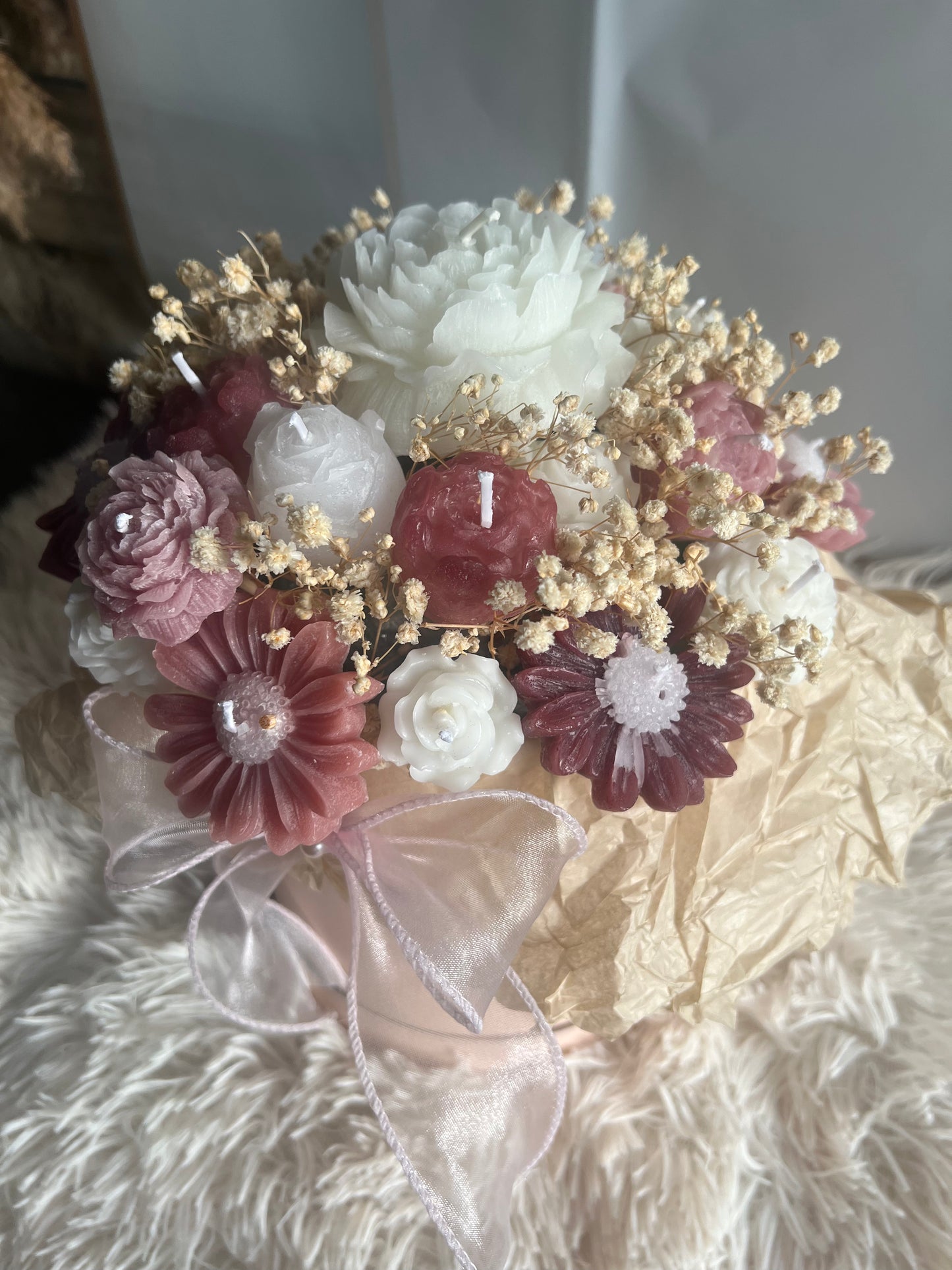 Box Fleurs en Cire Parfumée – Grand Format Personnalisée