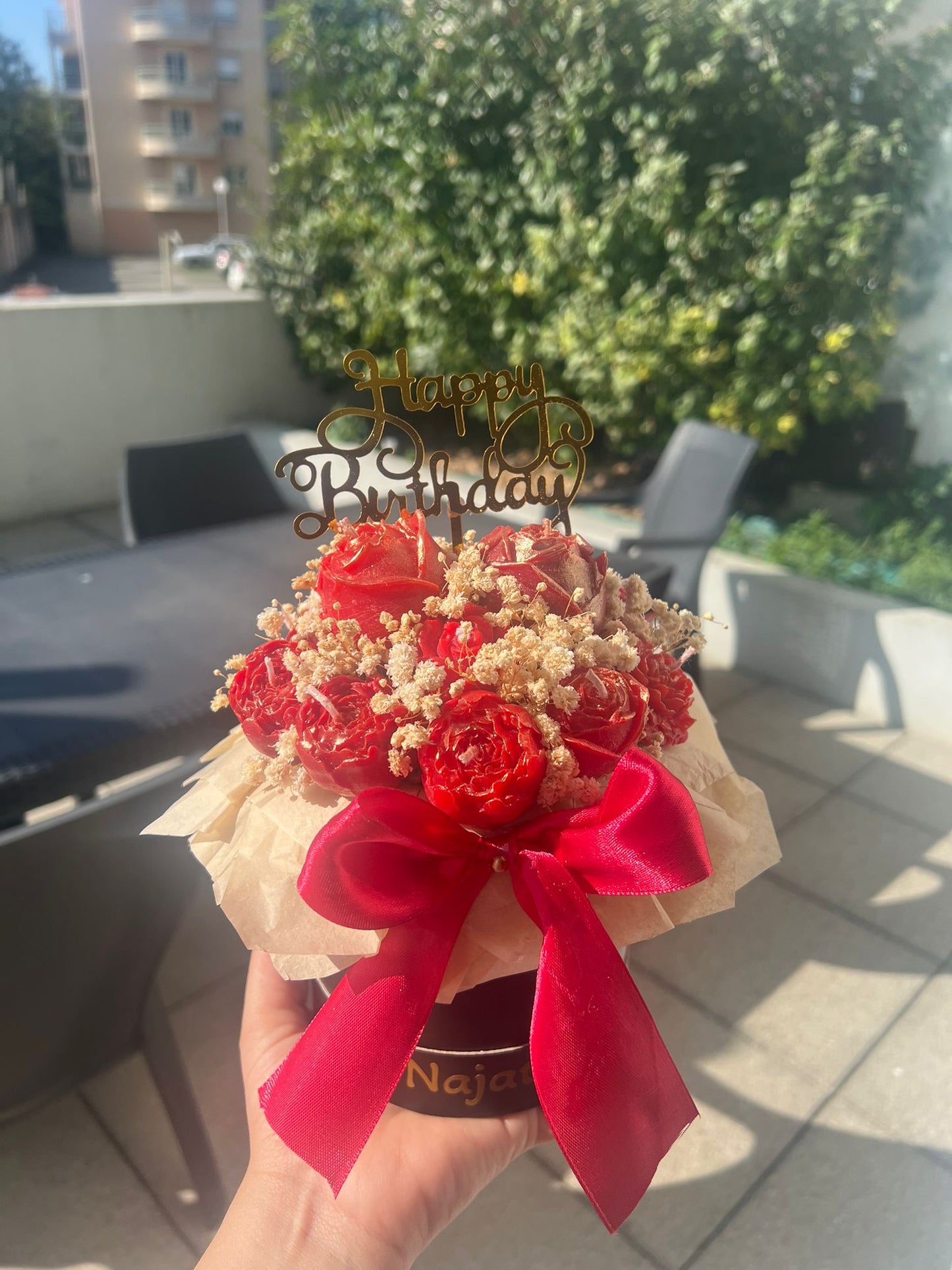 Box Fleurs en Cire Parfumée – Moyene Format  Personnalisée