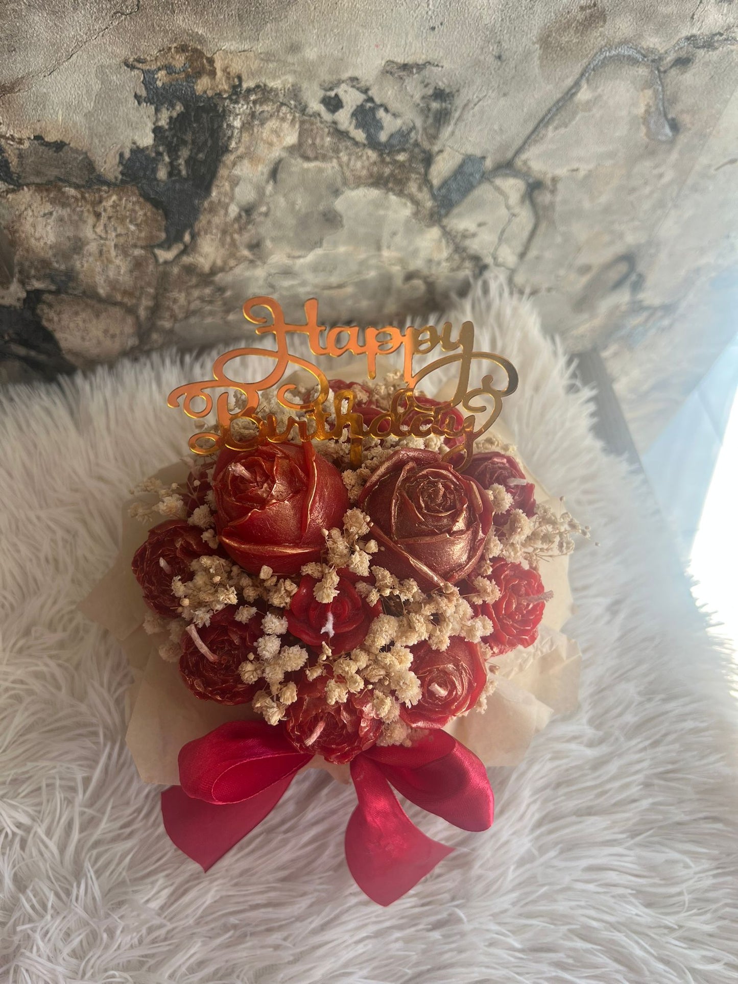 Box Fleurs en Cire Parfumée – Moyene Format  Personnalisée