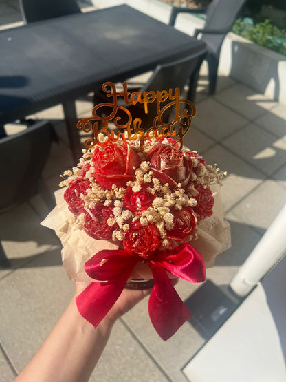 Box Fleurs en Cire Parfumée – Moyene Format  Personnalisée