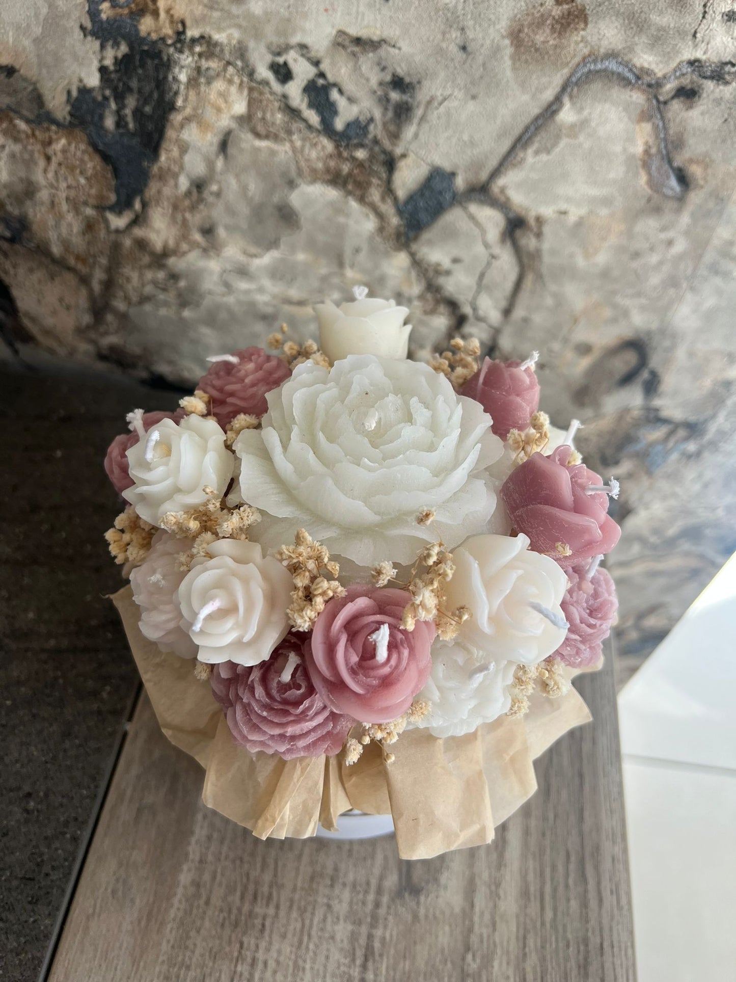 Box Fleurs en Cire Parfumée – Moyene Format  Personnalisée