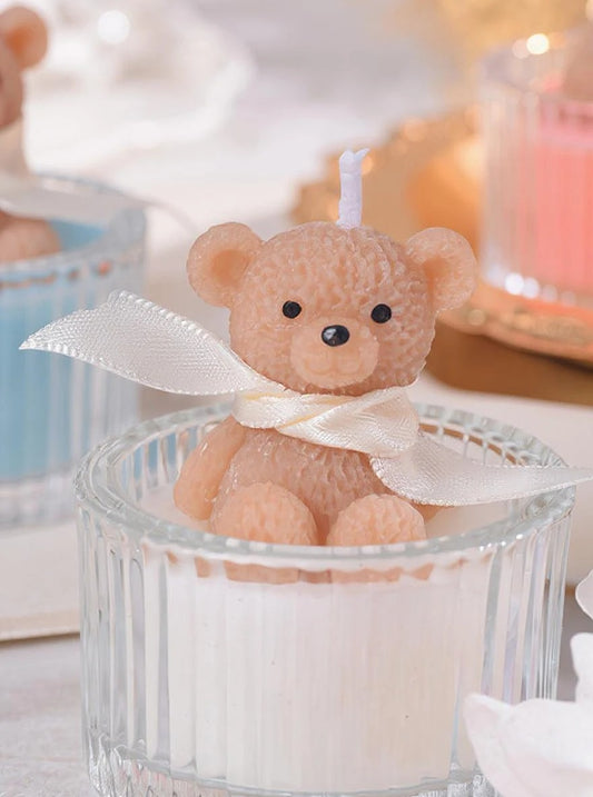 bougies Ours dragee blanc tasse