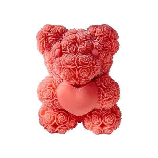 bougie Ours rouge