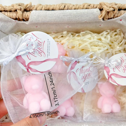 bougies Ours dragee rose