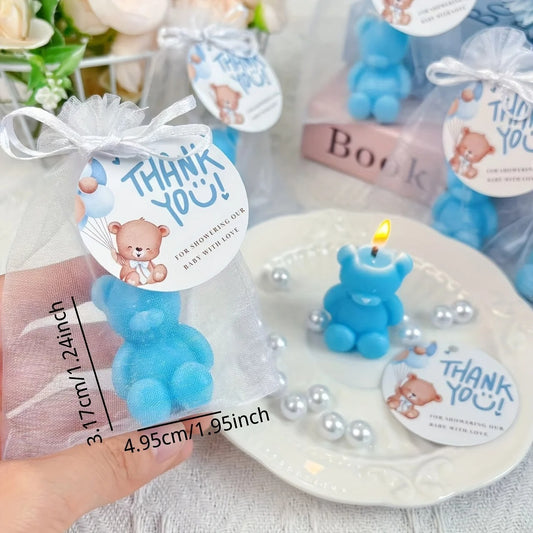 bougies Ours dragee bleu